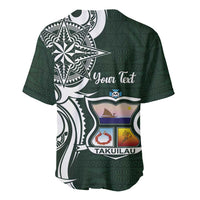 Personalised Tonga Takuilau College Baseball Jersey Est 1975 Tongan Ngatu Pattern - Polynesian Pride