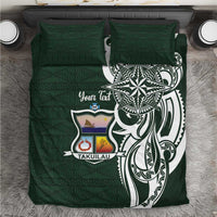 Personalised Tonga Takuilau College Bedding Set Est 1975 Tongan Ngatu Pattern - Polynesian Pride