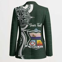 Personalised Tonga Takuilau College Blazer Est 1975 Tongan Ngatu Pattern - Polynesian Pride