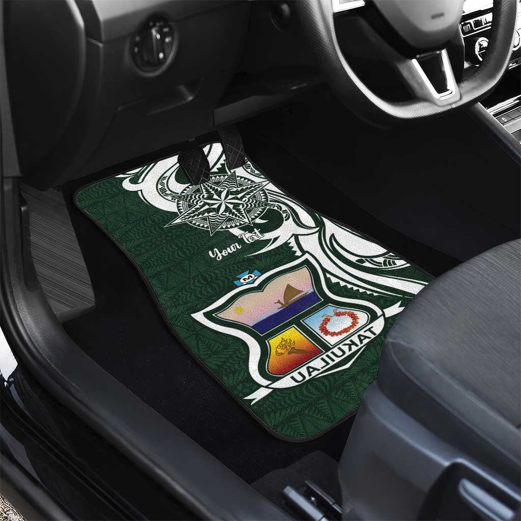 Personalised Tonga Takuilau College Car Mats Est 1975 Tongan Ngatu Pattern - Polynesian Pride