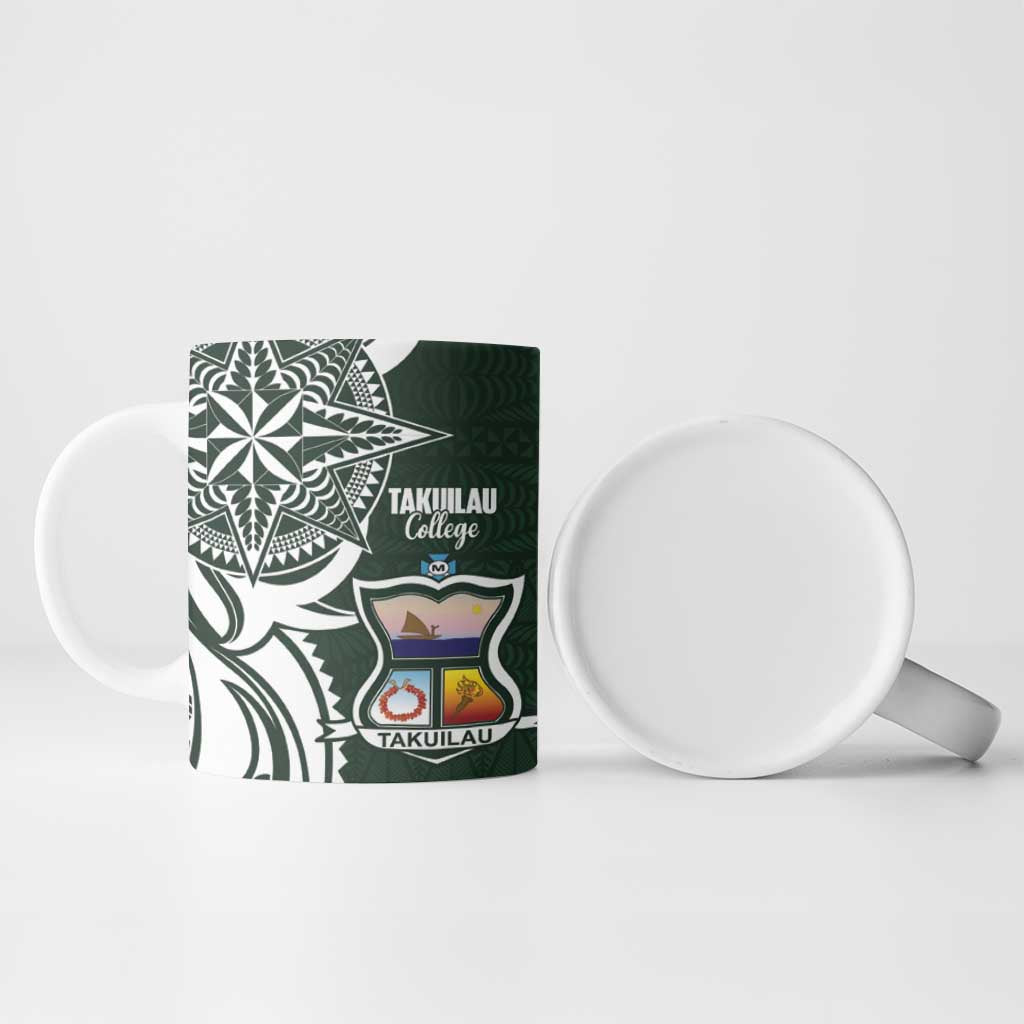 Personalised Tonga Takuilau College Ceramic Mug Est 1975 Tongan Ngatu Pattern - Polynesian Pride