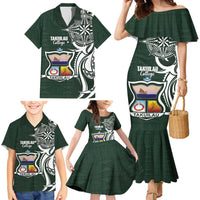 Personalised Tonga Takuilau College Family Matching Mermaid Dress and Hawaiian Shirt Est 1975 Tongan Ngatu Pattern - Polynesian Pride