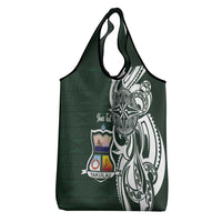 Personalised Tonga Takuilau College Grocery Bag Est 1975 Tongan Ngatu Pattern - Polynesian Pride