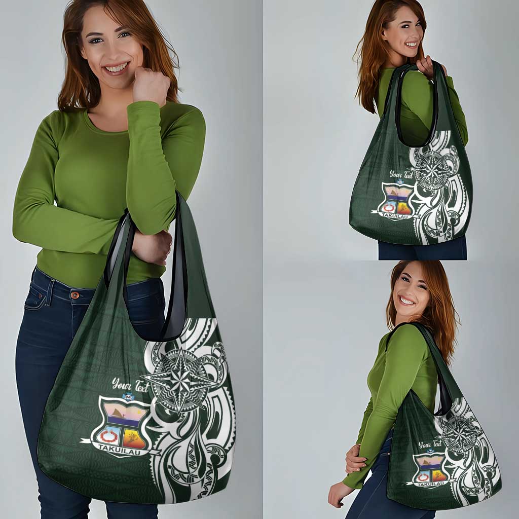 Personalised Tonga Takuilau College Grocery Bag Est 1975 Tongan Ngatu Pattern - Polynesian Pride