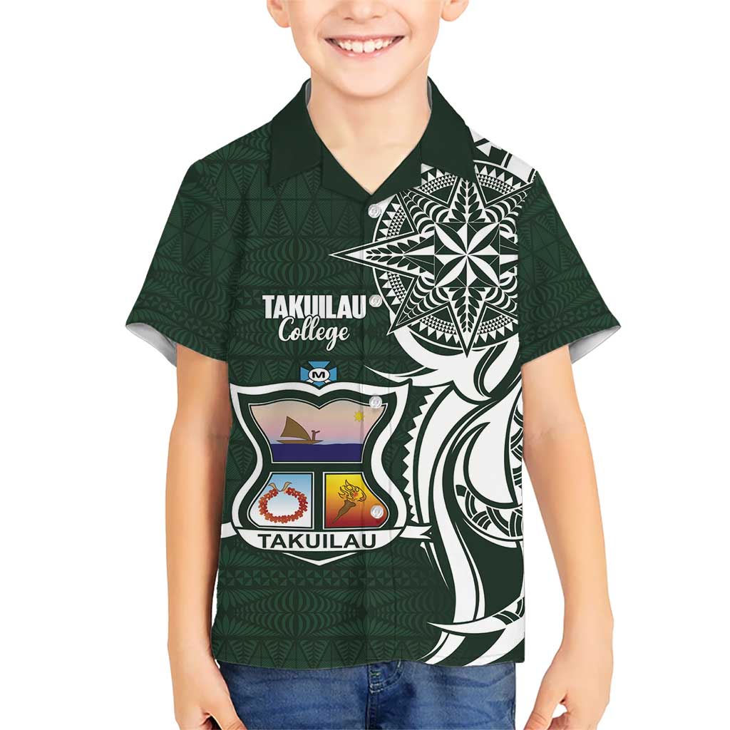 Personalised Tonga Takuilau College Kid Hawaiian Shirt Est 1975 Tongan Ngatu Pattern - Polynesian Pride