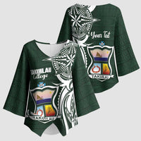 Personalised Tonga Takuilau College Kimono Sleeve Blouse Est 1975 Tongan Ngatu Pattern - Polynesian Pride