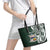 Personalised Tonga Takuilau College Leather Tote Bag Est 1975 Tongan Ngatu Pattern - Polynesian Pride