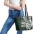 Personalised Tonga Takuilau College Leather Tote Bag Est 1975 Tongan Ngatu Pattern - Polynesian Pride