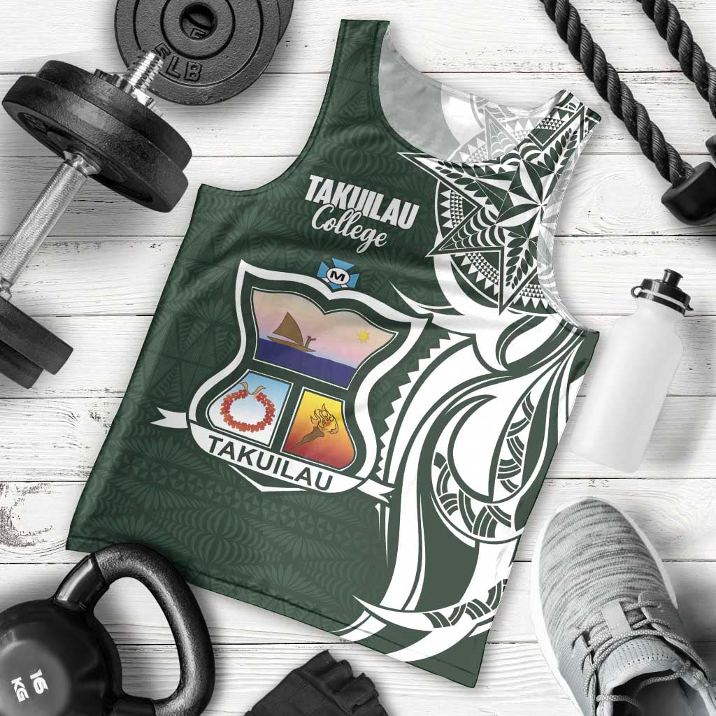 Personalised Tonga Takuilau College Men Tank Top Est 1975 Tongan Ngatu Pattern - Polynesian Pride