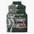 Personalised Tonga Takuilau College Sleeveless Puffer Jacket Est 1975 Tongan Ngatu Pattern - Polynesian Pride