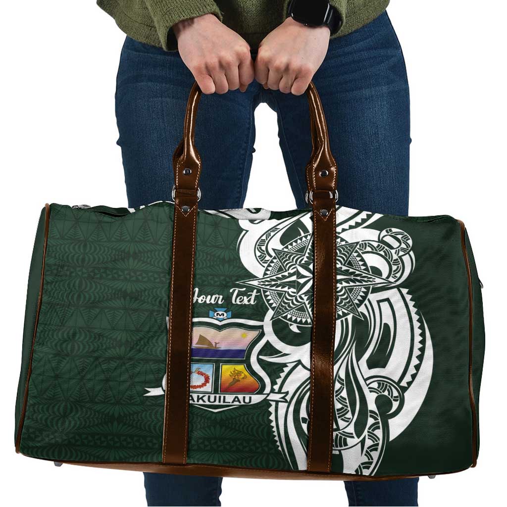 Personalised Tonga Takuilau College Travel Bag Est 1975 Tongan Ngatu Pattern - Polynesian Pride