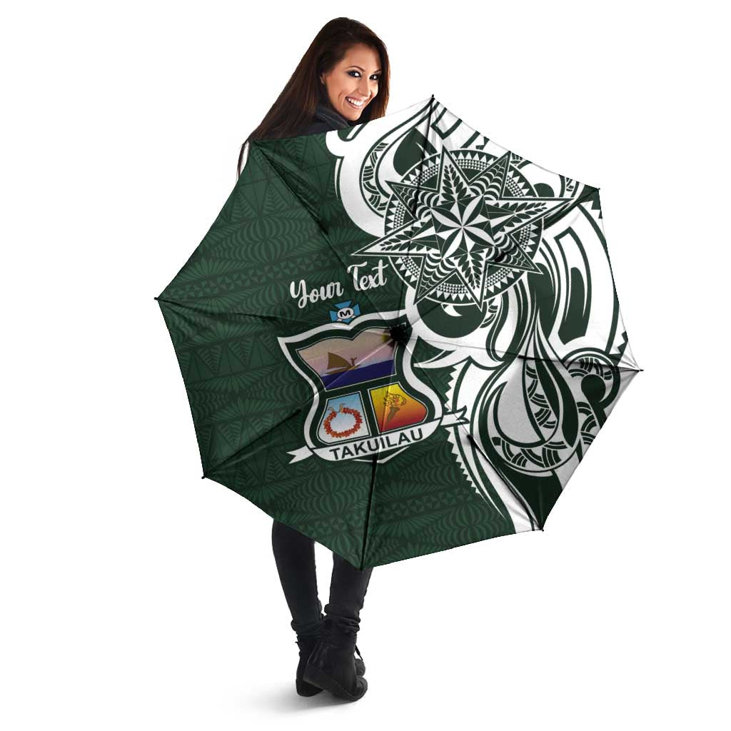 Personalised Tonga Takuilau College Umbrella Est 1975 Tongan Ngatu Pattern - Polynesian Pride