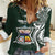 Personalised Tonga Takuilau College Women Casual Shirt Est 1975 Tongan Ngatu Pattern - Polynesian Pride
