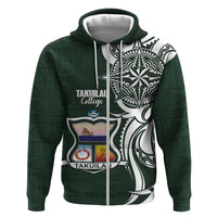 Personalised Tonga Takuilau College Zip Hoodie Est 1975 Tongan Ngatu Pattern - Polynesian Pride