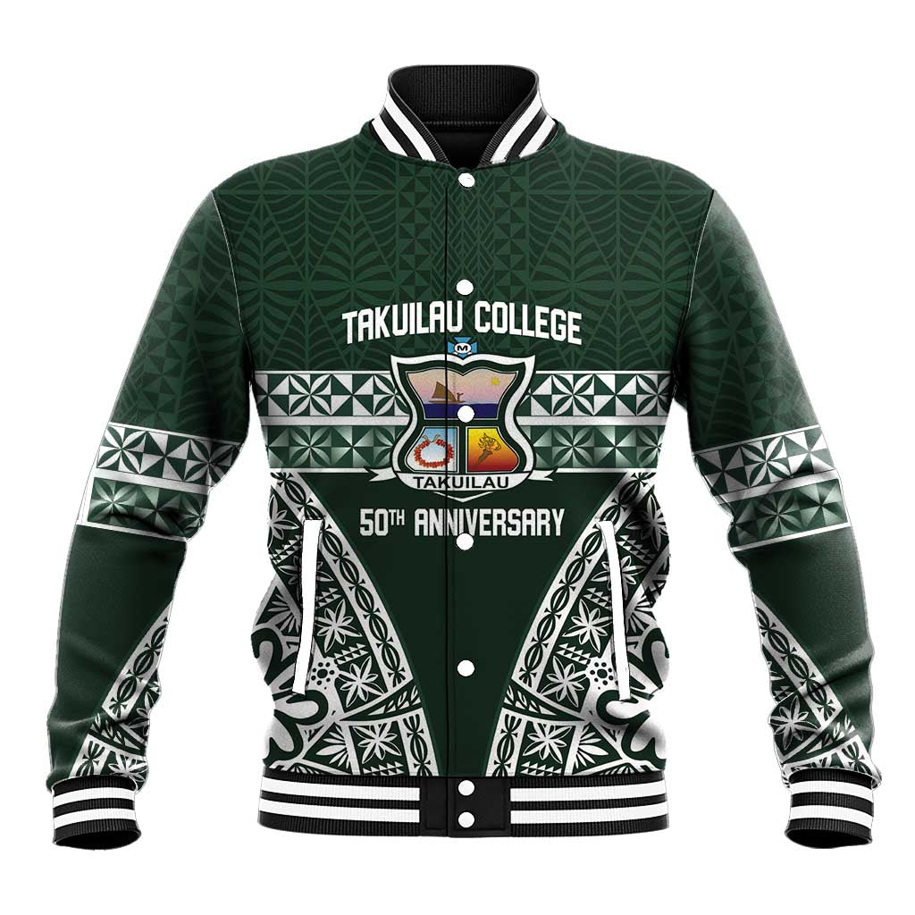 Personalised Tonga Takuilau College Baseball Jacket 50th Anniversary Ngatu Kupesi - Polynesian Pride