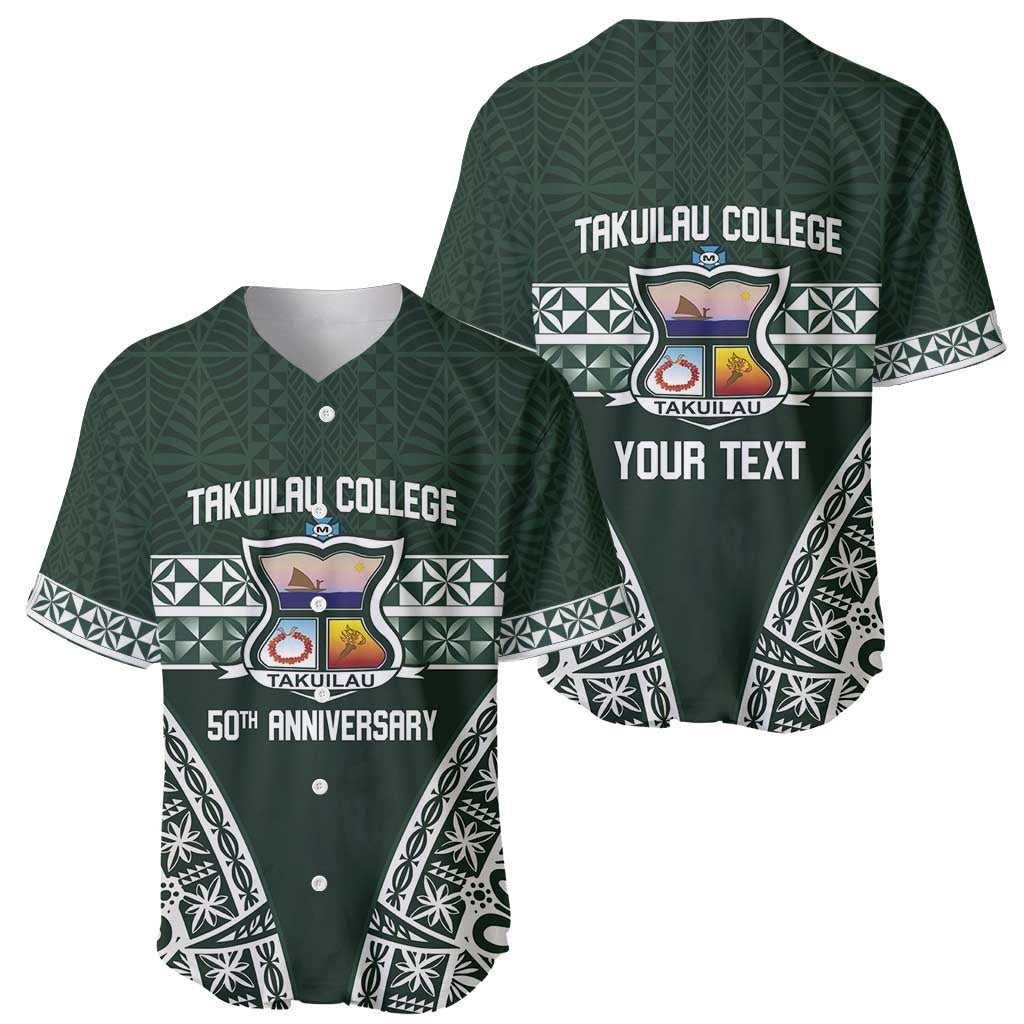 Personalised Tonga Takuilau College Baseball Jersey 50th Anniversary Ngatu Kupesi - Polynesian Pride