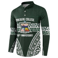 Personalised Tonga Takuilau College Button Sweatshirt 50th Anniversary Ngatu Kupesi - Polynesian Pride
