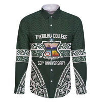 Personalised Tonga Takuilau College Family Matching Puletasi and Hawaiian Shirt 50th Anniversary Ngatu Kupesi - Polynesian Pride