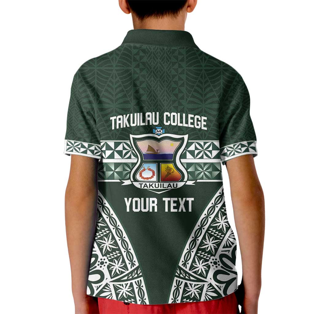 Personalised Tonga Takuilau College Kid Polo Shirt 50th Anniversary Ngatu Kupesi - Polynesian Pride