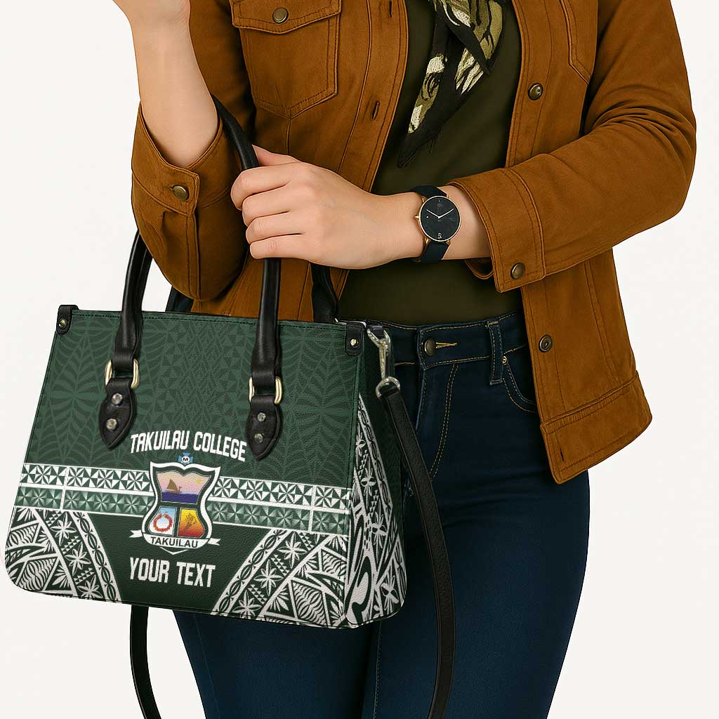 Personalised Tonga Takuilau College Leather Bag 50th Anniversary Ngatu Kupesi - Polynesian Pride