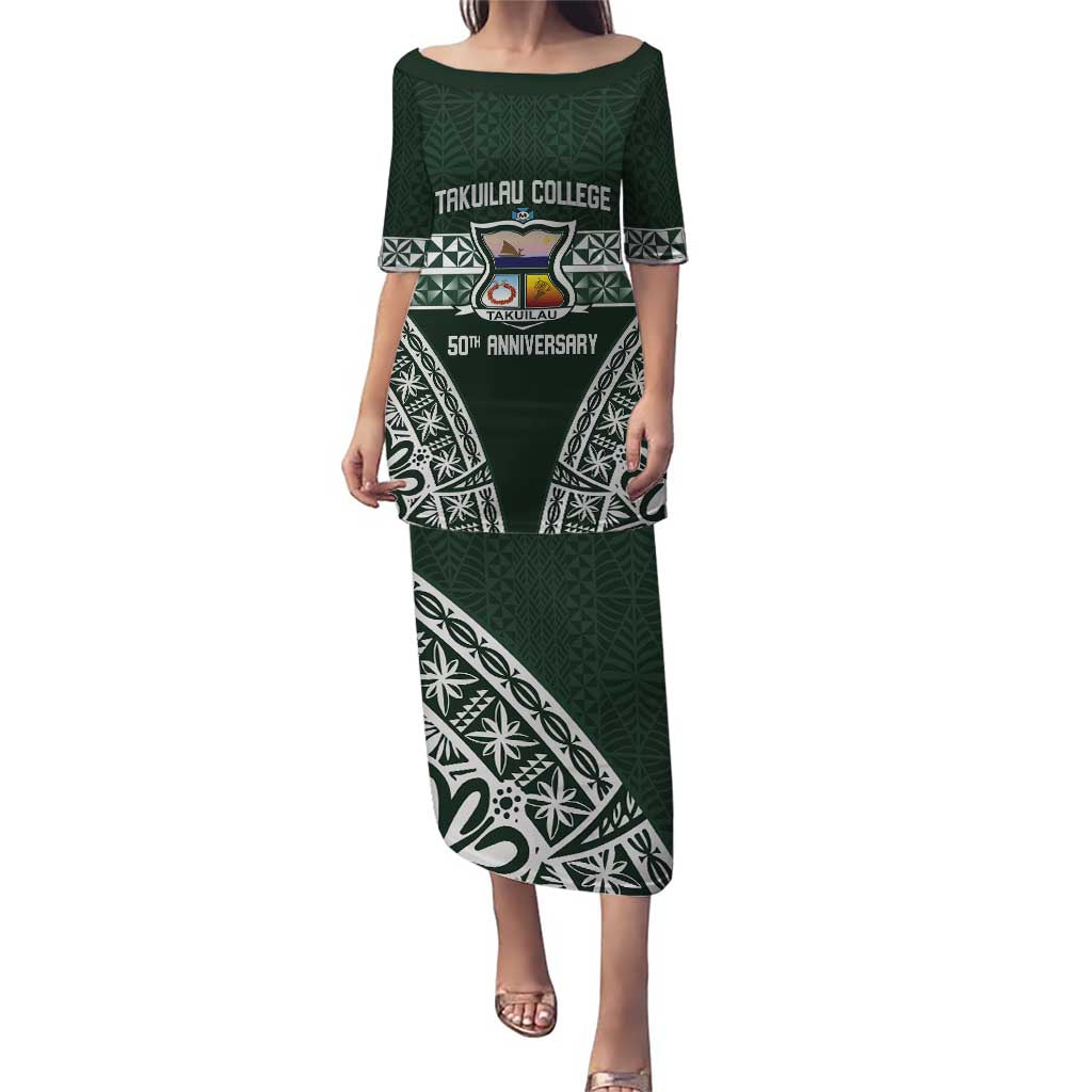 Personalised Tonga Takuilau College Puletasi 50th Anniversary Ngatu Kupesi - Polynesian Pride