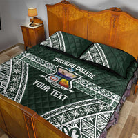 Personalised Tonga Takuilau College Quilt Bed Set 50th Anniversary Ngatu Kupesi - Polynesian Pride