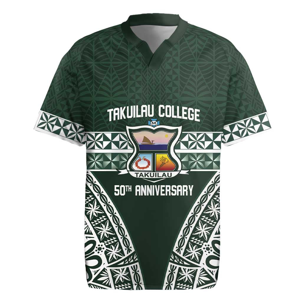 Personalised Tonga Takuilau College Rugby Jersey 50th Anniversary Ngatu Kupesi - Polynesian Pride