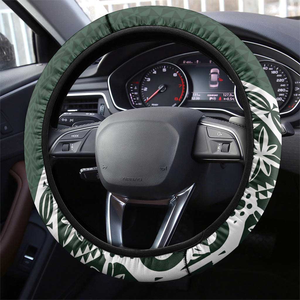 Tonga Takuilau College Steering Wheel Cover 50th Anniversary Ngatu Kupesi - Polynesian Pride