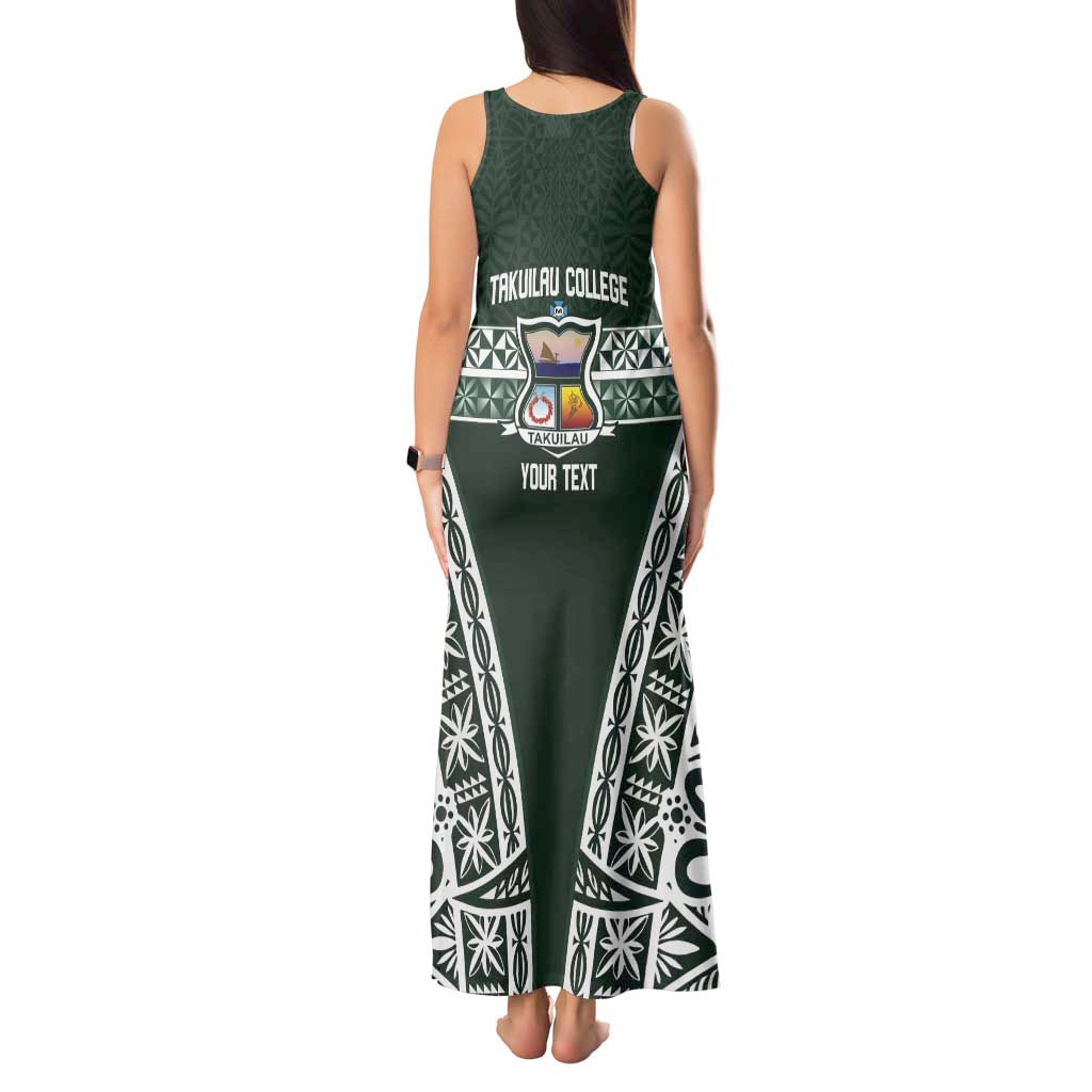 Personalised Tonga Takuilau College Tank Maxi Dress 50th Anniversary Ngatu Kupesi - Polynesian Pride
