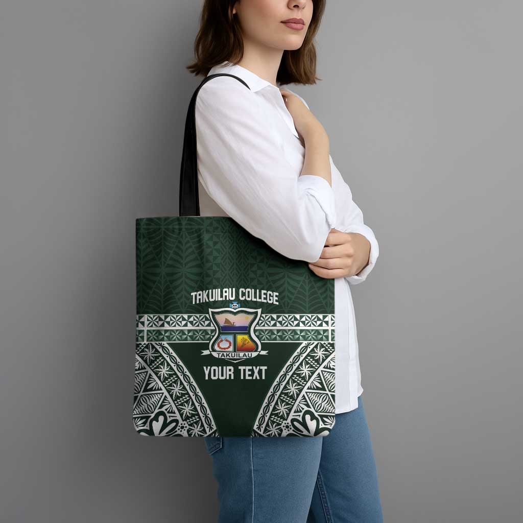 Personalised Tonga Takuilau College Tote Bag 50th Anniversary Ngatu Kupesi - Polynesian Pride