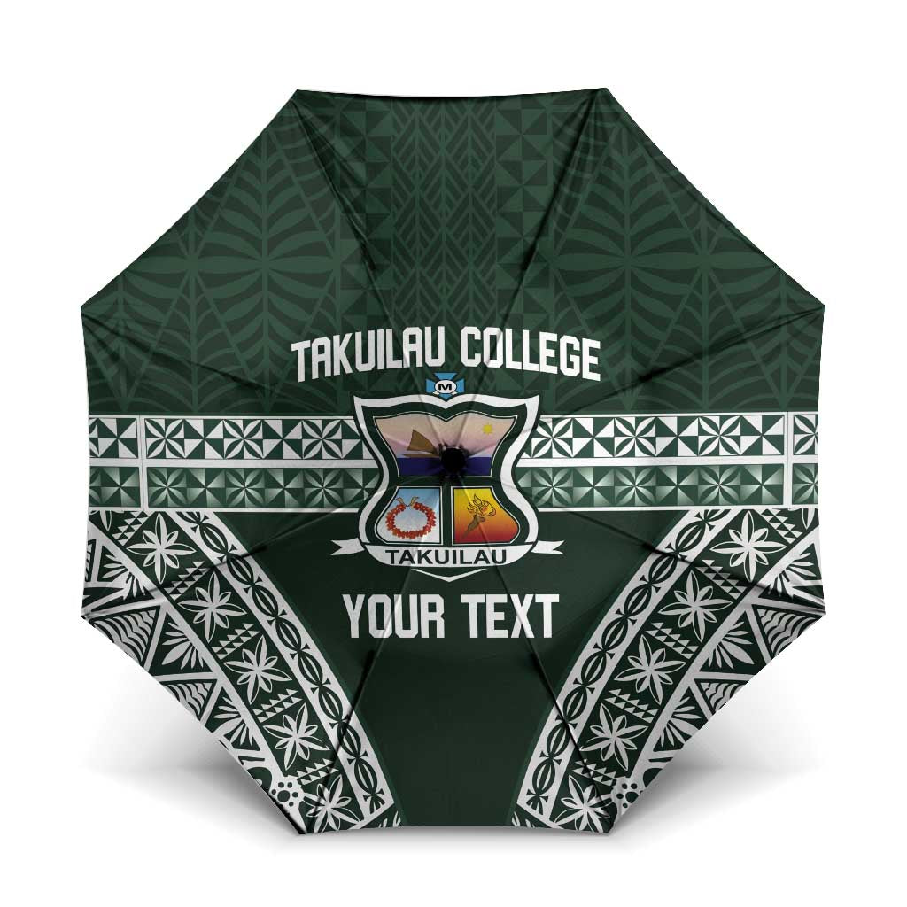 Personalised Tonga Takuilau College Umbrella 50th Anniversary Ngatu Kupesi - Polynesian Pride