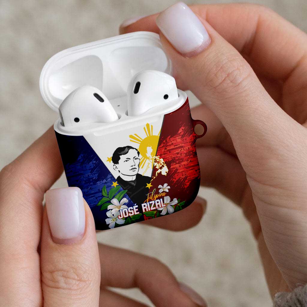 Philippines Rizal Day AirPods Case Filipino Sampaguita Grunge Style - Polynesian Pride