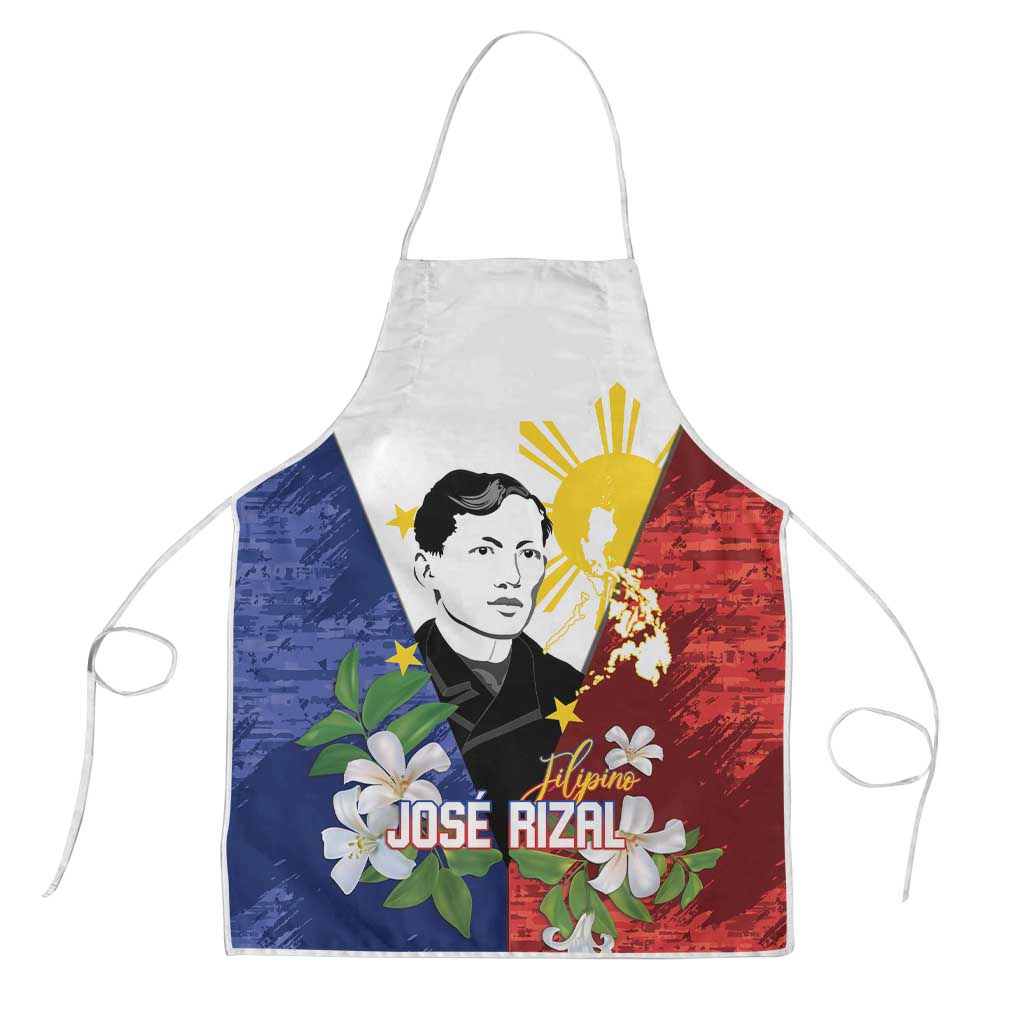 Philippines Rizal Day Apron Filipino Sampaguita Grunge Style - Polynesian Pride