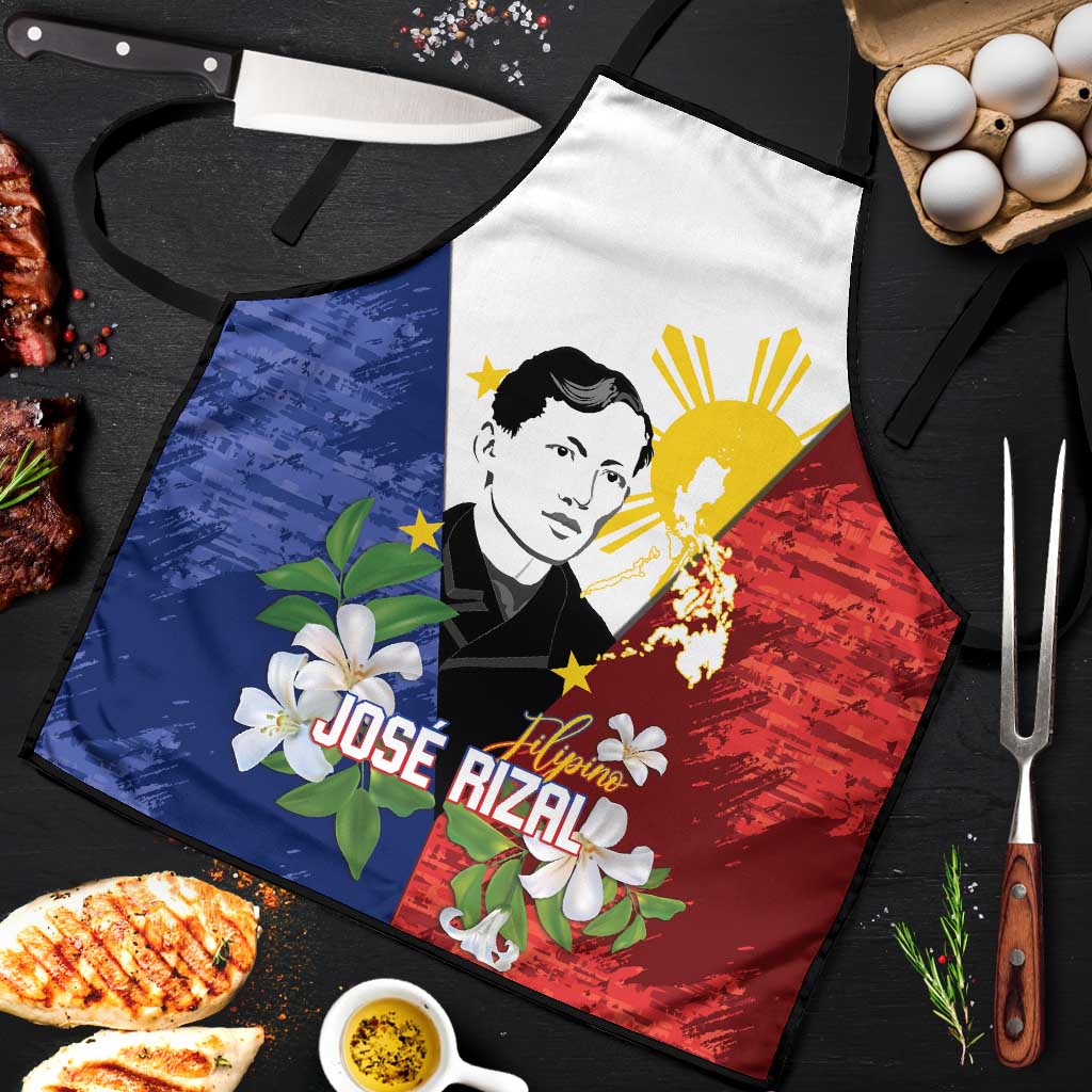 Philippines Rizal Day Apron Filipino Sampaguita Grunge Style - Polynesian Pride