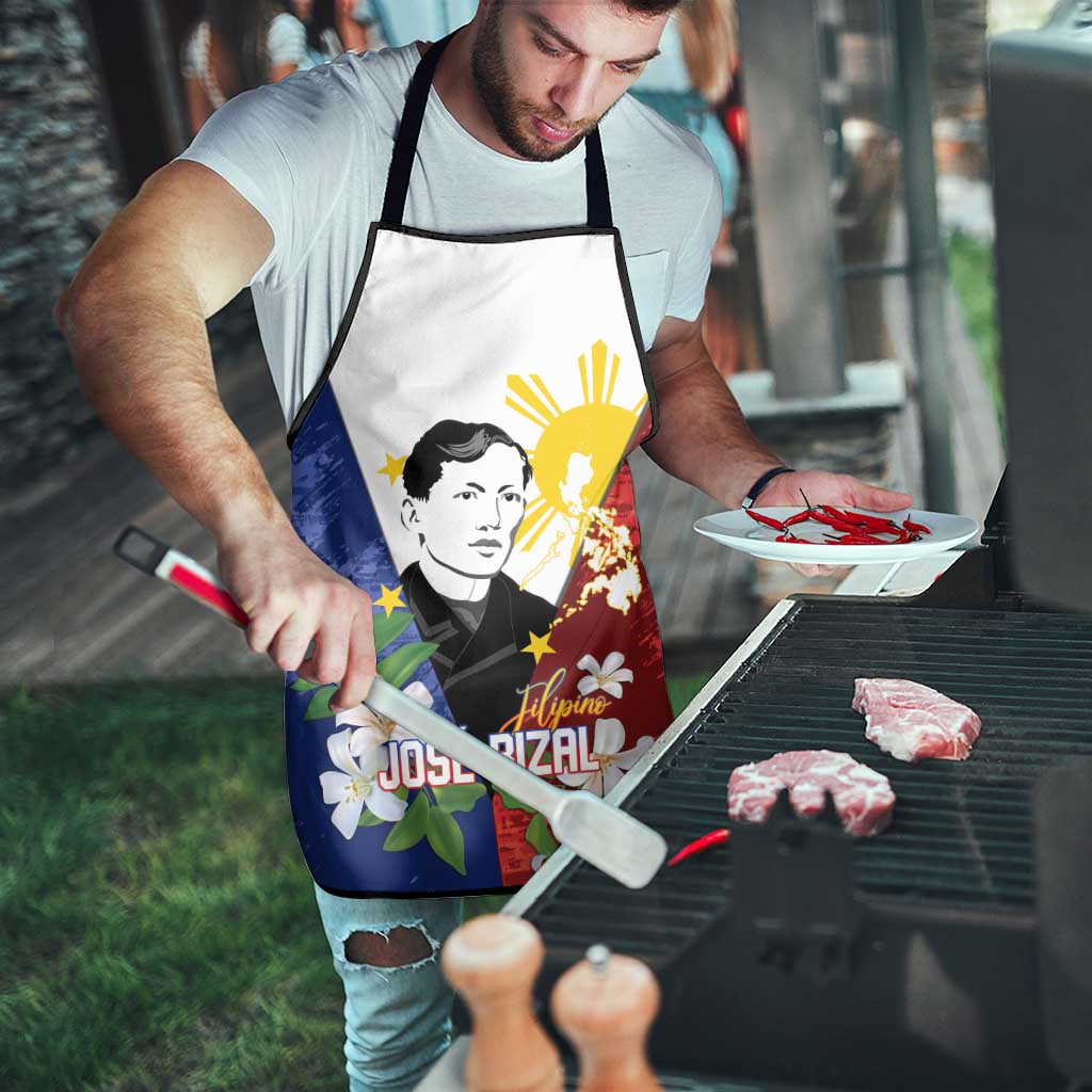 Philippines Rizal Day Apron Filipino Sampaguita Grunge Style - Polynesian Pride