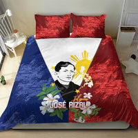 Philippines Rizal Day Bedding Set Filipino Sampaguita Grunge Style - Polynesian Pride