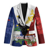 Philippines Rizal Day Blazer Filipino Sampaguita Grunge Style - Polynesian Pride