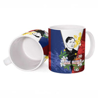 Philippines Rizal Day Ceramic Mug Filipino Sampaguita Grunge Style - Polynesian Pride