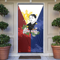 Philippines Rizal Day Door Cover Filipino Sampaguita Grunge Style - Polynesian Pride