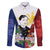 Philippines Rizal Day Family Matching Off The Shoulder Long Sleeve Dress and Hawaiian Shirt Filipino Sampaguita Grunge Style - Polynesian Pride