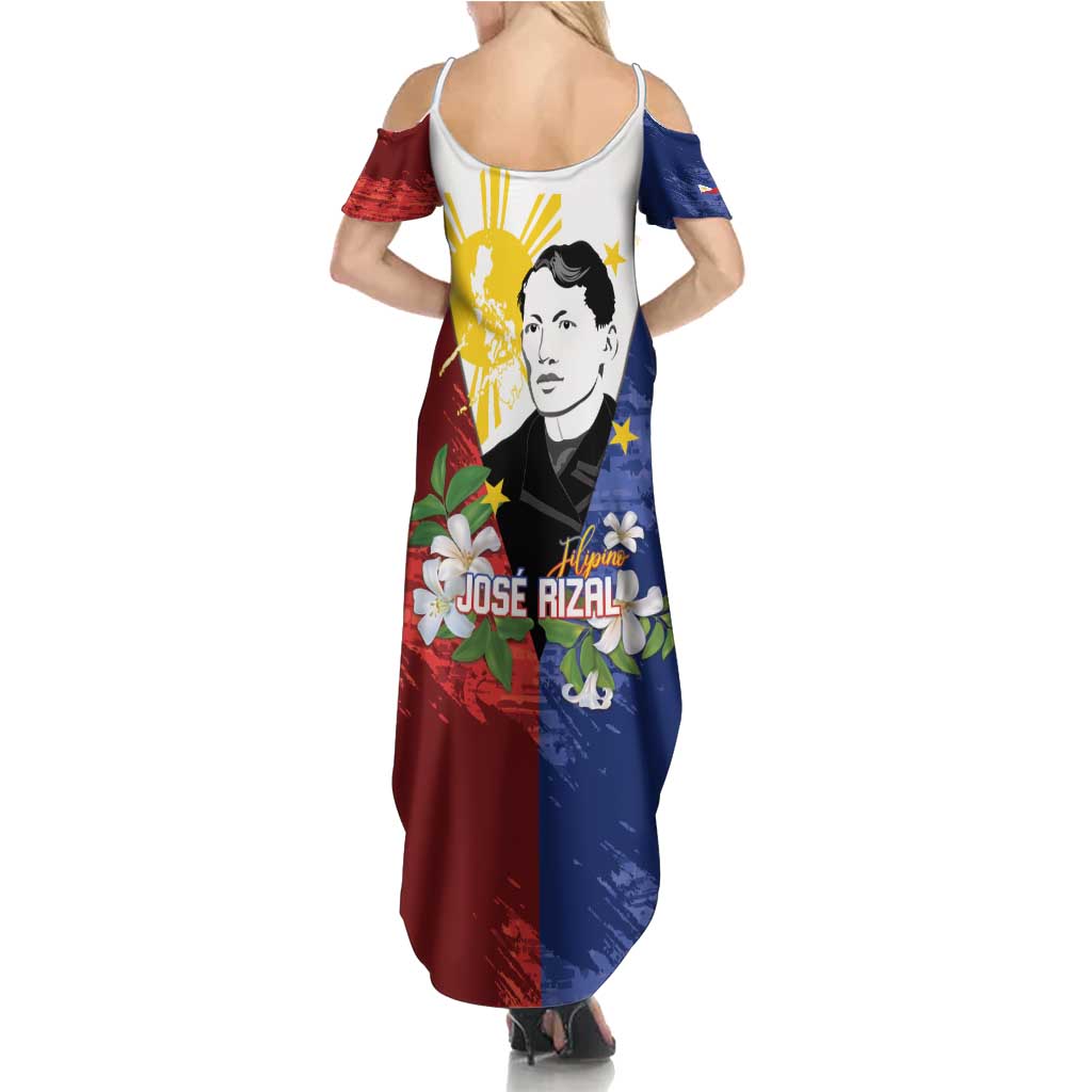 Philippines Rizal Day Family Matching Summer Maxi Dress and Hawaiian Shirt Filipino Sampaguita Grunge Style - Polynesian Pride