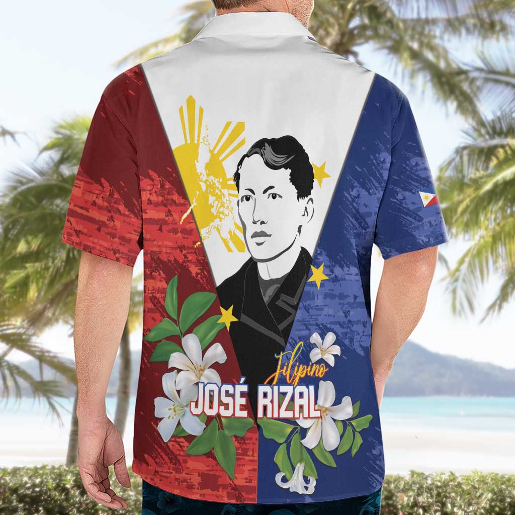 Philippines Rizal Day Hawaiian Shirt Filipino Sampaguita Grunge Style - Polynesian Pride