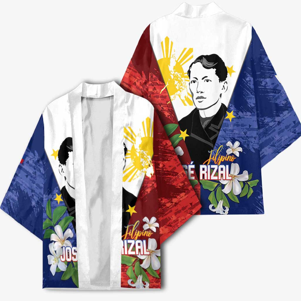 Philippines Rizal Day Kimono Filipino Sampaguita Grunge Style - Polynesian Pride
