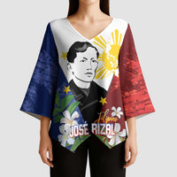 Philippines Rizal Day Kimono Sleeve Blouse Filipino Sampaguita Grunge Style - Polynesian Pride