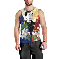 Philippines Rizal Day Men Tank Top Filipino Sampaguita Grunge Style - Polynesian Pride