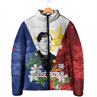 Philippines Rizal Day Padded Jacket Filipino Sampaguita Grunge Style - Polynesian Pride