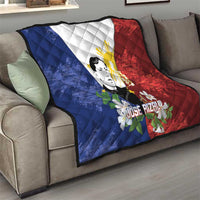 Philippines Rizal Day Quilt Filipino Sampaguita Grunge Style - Polynesian Pride