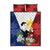 Philippines Rizal Day Quilt Bed Set Filipino Sampaguita Grunge Style - Polynesian Pride