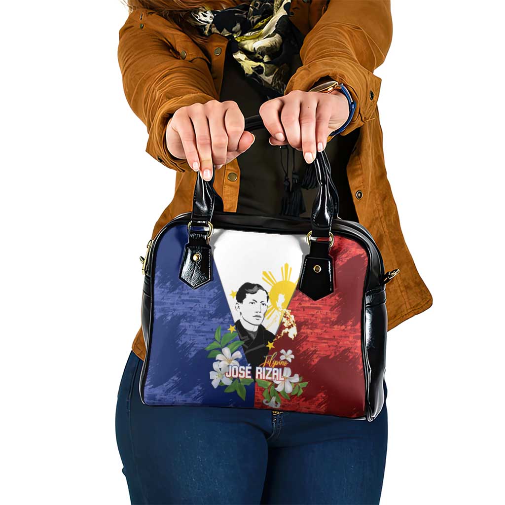 Philippines Rizal Day Shoulder Handbag Filipino Sampaguita Grunge Style LT14 One Size Blue - Polynesian Pride