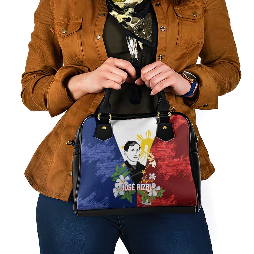 Philippines Rizal Day Shoulder Handbag Filipino Sampaguita Grunge Style - Polynesian Pride